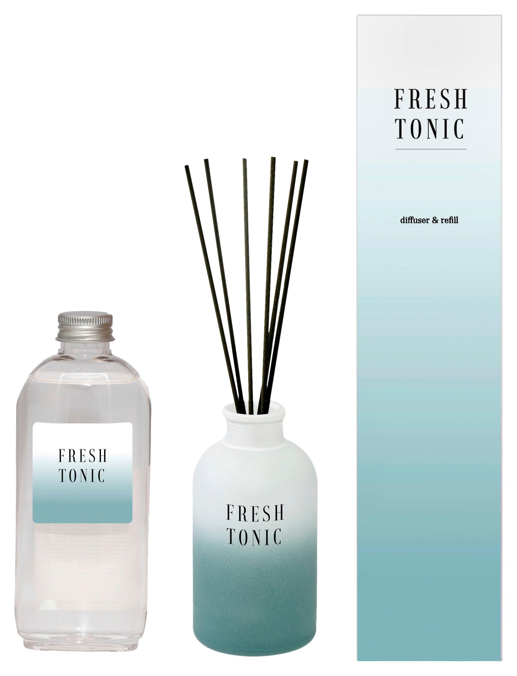 Diffuseur in Weiss ca. 200ml - blanc, verre/carton ondulé (5,5/10,5cm) - Premium Living