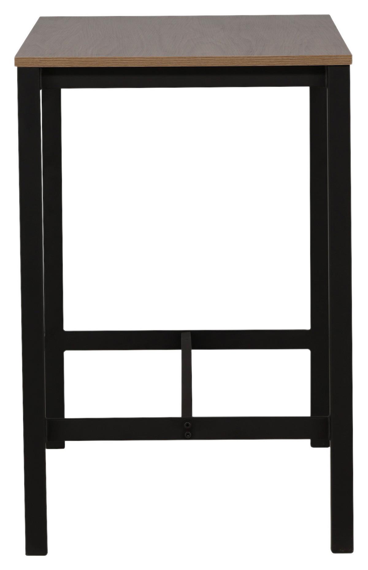 BARTISCH CAMDEN - Walnussfarben/Schwarz, Design, Holzwerkstoff/Metall (120/60/90cm) - Livetastic