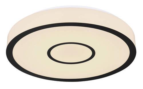LED-Deckenleuchte Georgia in Schwarz/Weiß max. 30 Watt - Weiss/Opal, Modern, Kunststoff/Metall (40/6,6cm)