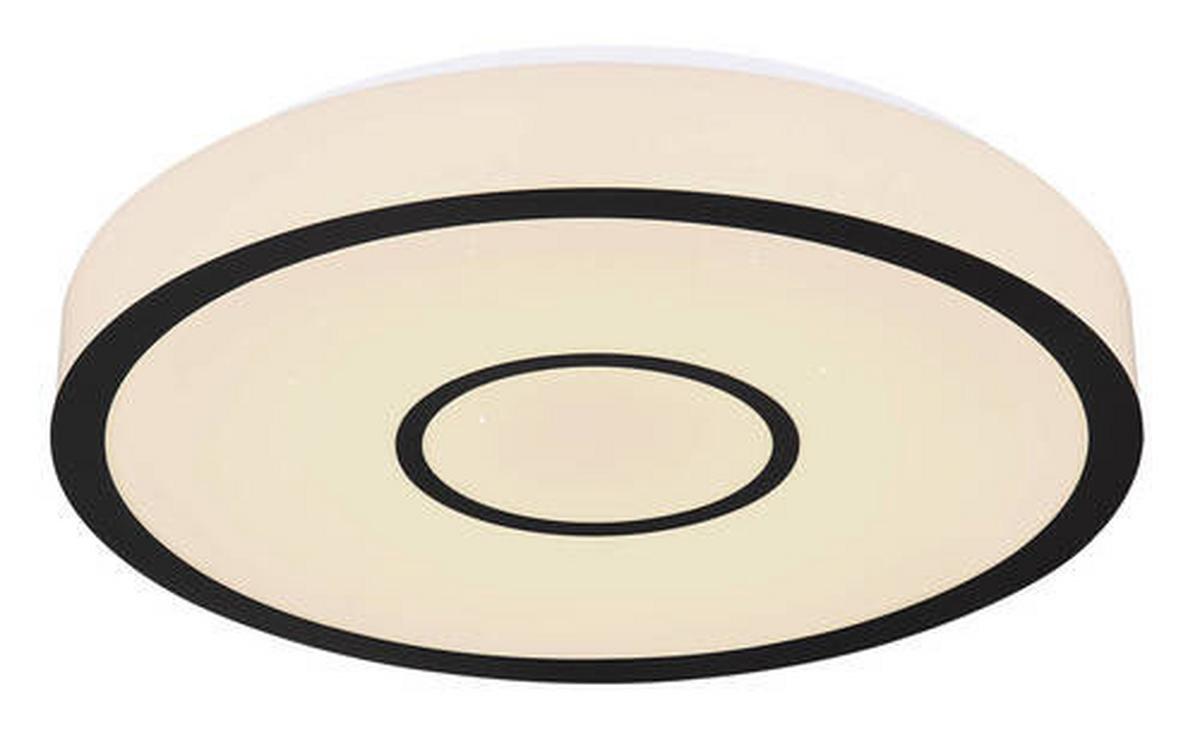 LED-Deckenleuchte Georgia in Schwarz/Weiß max. 30 Watt - Weiss/Opal, Modern, Kunststoff/Metall (40/6,6cm)