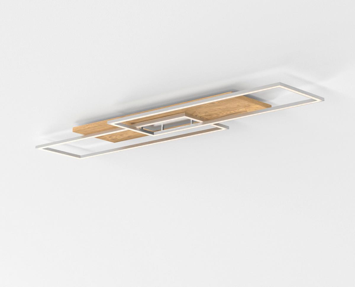 LAMPA SUFITOWA 138335 PANAMA - kolor niklowy, Design, metal/drewno (114/25/7cm)