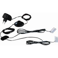 OŚWIETLENIE/PÓŁKI SZKL.-ZESTAW LED 2ER WEISS - czarny, tworzywo sztuczne