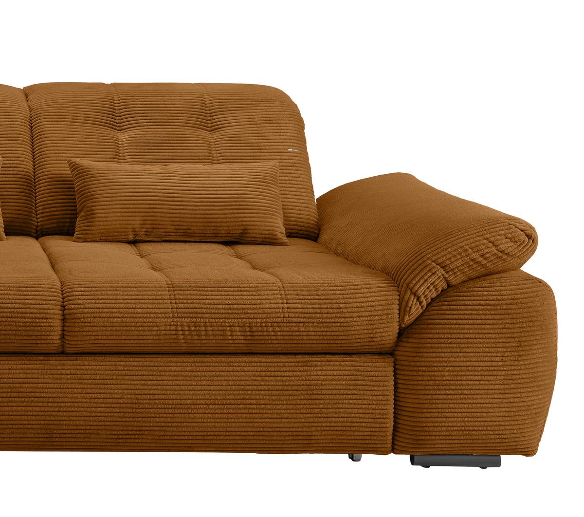 Ecksofa mit Bettkasten Rigatti ca. 184x314 cm Goldfarben - Goldfarben/Schwarz, MODERN, Textil/Metall (184/314cm) - Livetastic