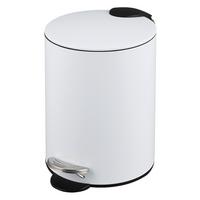 Kosmetikeimer Noah in Weiß ca. 3l - Schwarz/Weiß, MODERN, Kunststoff/Metall (16,8/24,5cm) - Mömax