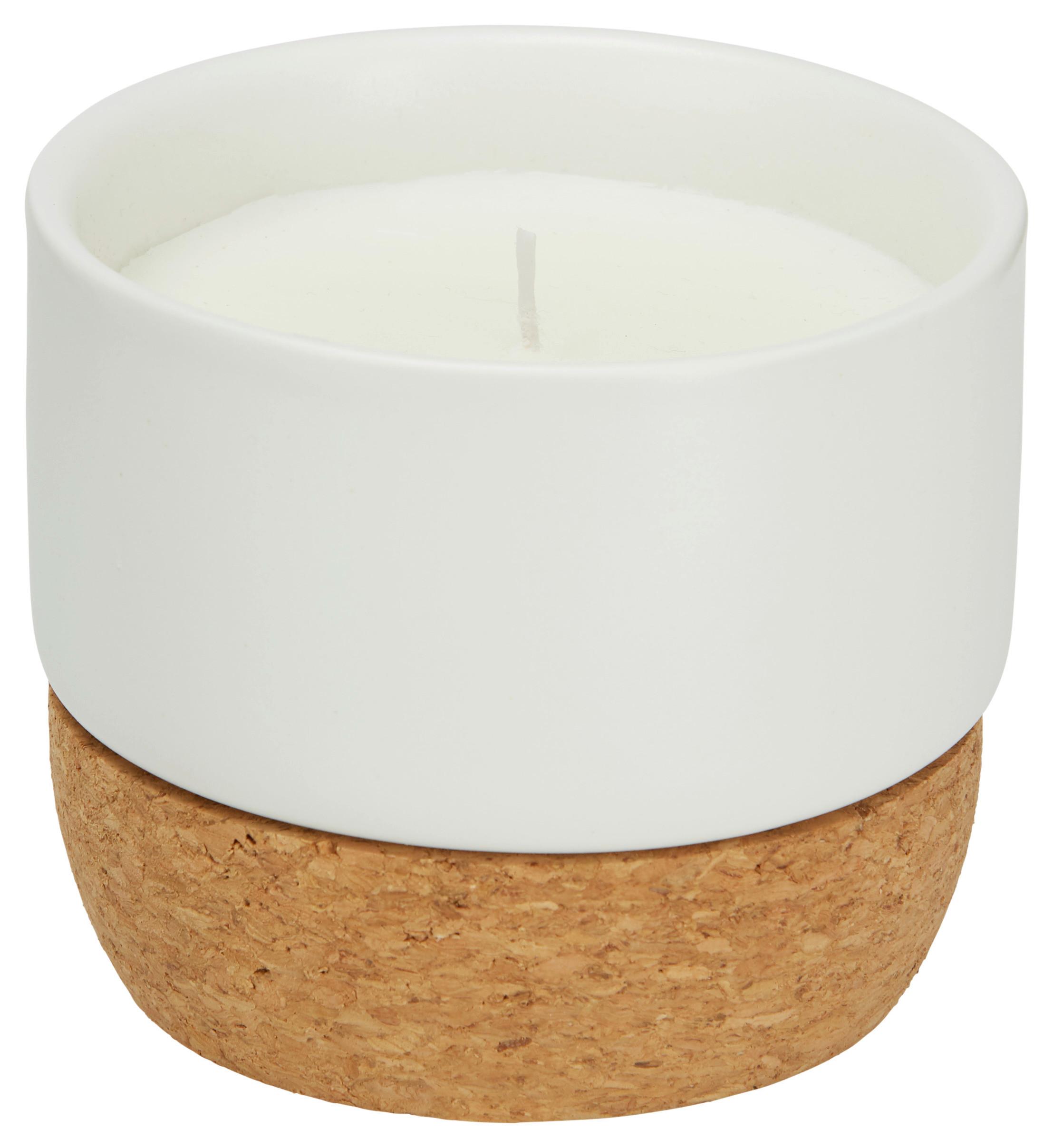 Gyertya Kerámia Edényben Violetta - világoskék/barna, faalapú anyag/kerámia (9,5/8cm) - Modern Living