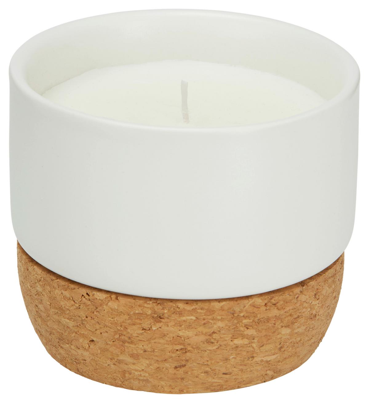 Gyertya Kerámia Edényben Violetta - világoskék/barna, faalapú anyag/kerámia (9,5/8cm) - Modern Living