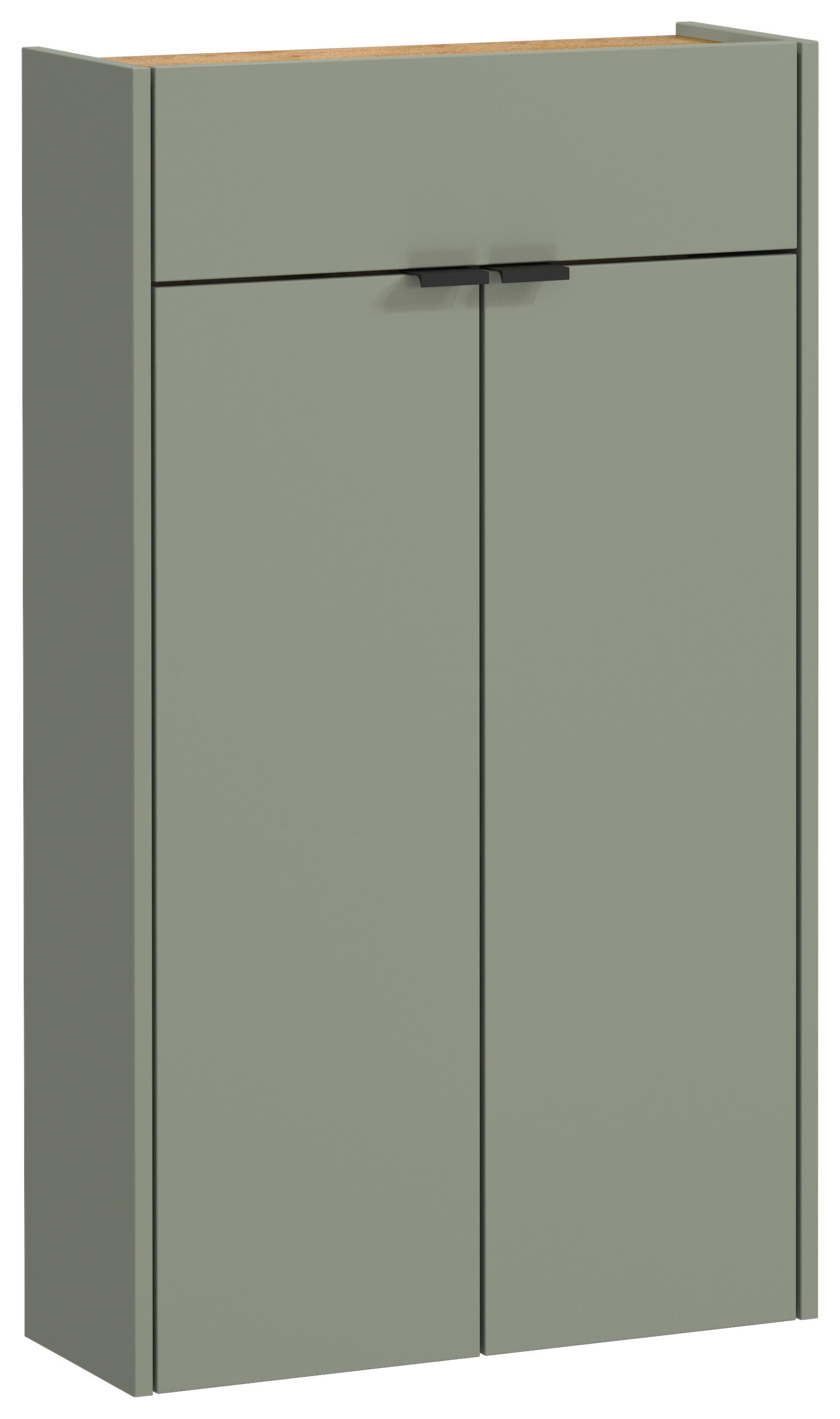 Cipősszekrény Ameca - tölgyfa színű/fekete, Design, faalapú anyag/fém (56/97/22cm)