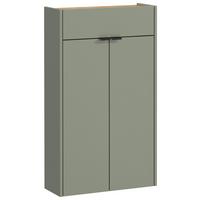 Cipősszekrény Ameca - tölgyfa színű/fekete, Design, faalapú anyag/fém (56/97/22cm)