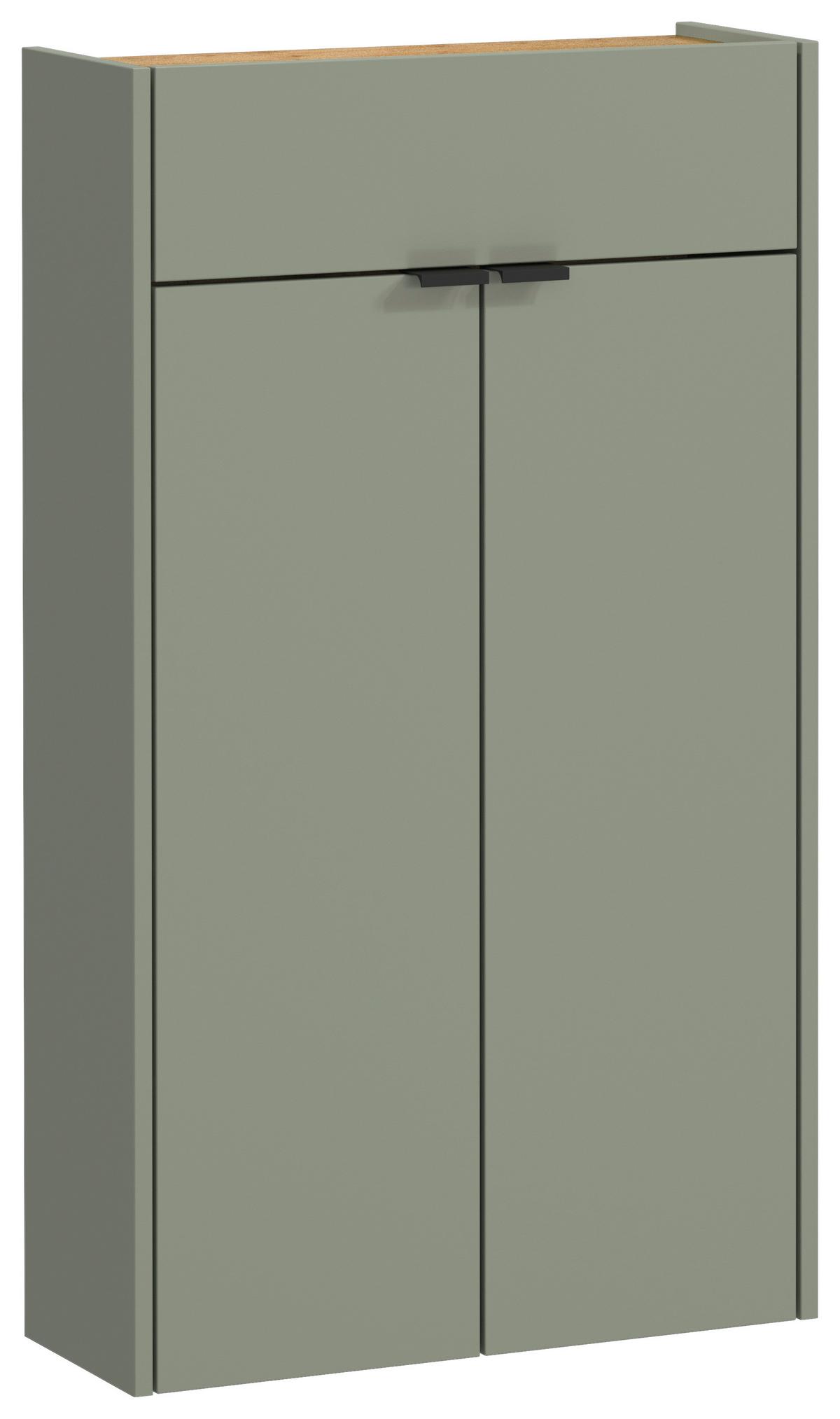 Cipősszekrény Ameca - tölgyfa színű/fekete, Design, faalapú anyag/fém (56/97/22cm)