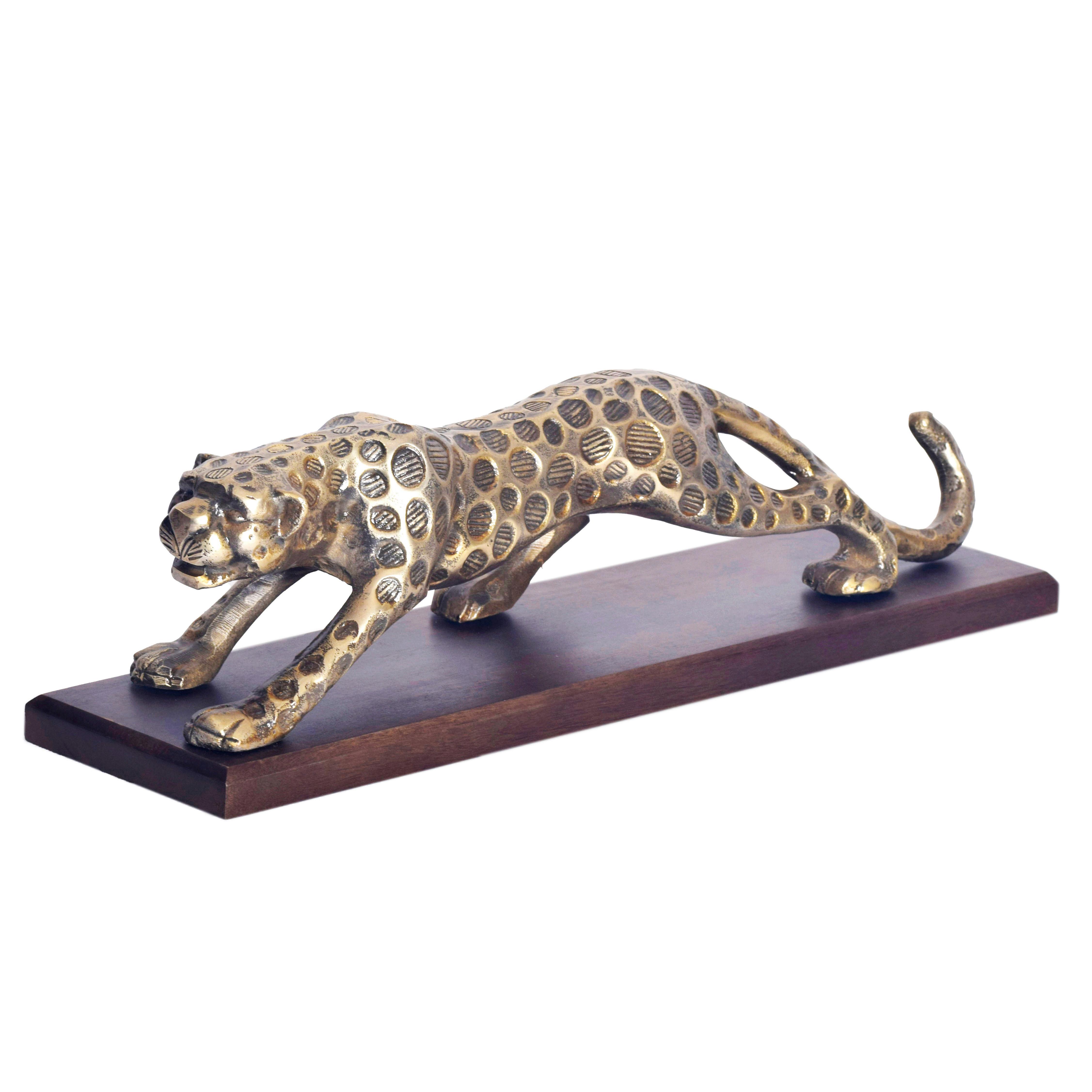 DEKOTIER DEKOFIGUR PANTHER - Goldfarben, Design, Metall (63/17,5/16cm) - Livetastic