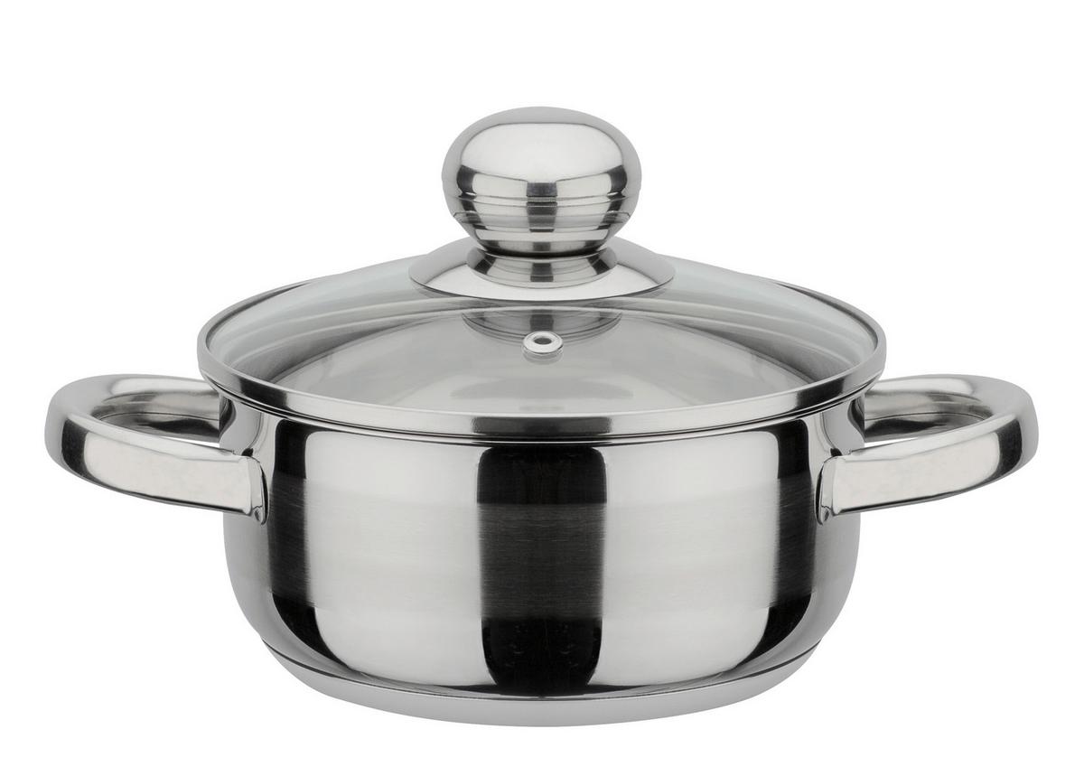 Set Posod Silverstar, 5-Delni - barve nerjavečega jekla/prozorno, Basics, kovina/steklo - GSW