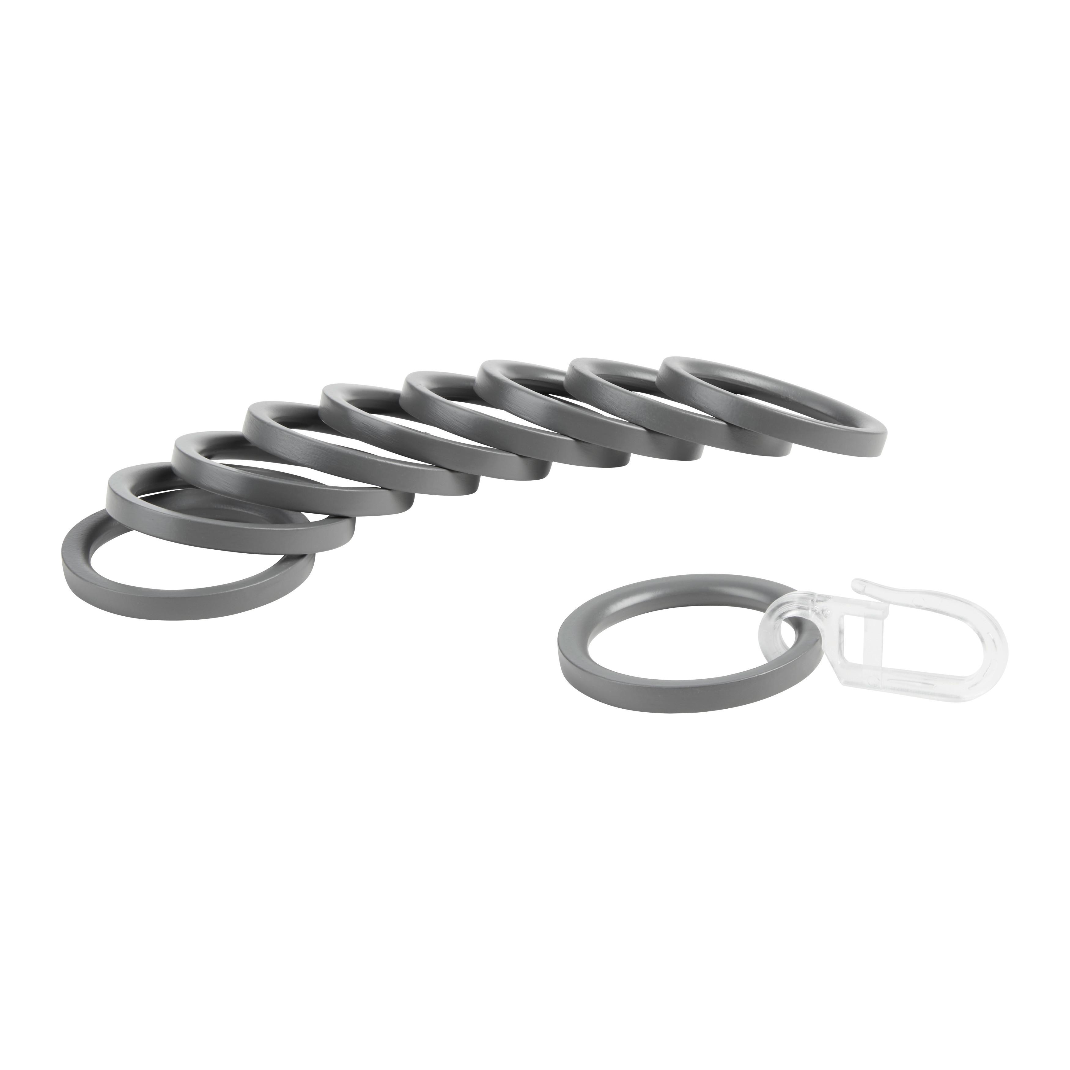 Ringset für Rillcube in Dunkelgrau - Dunkelgrau, Metall (16cm) - Premium Living
