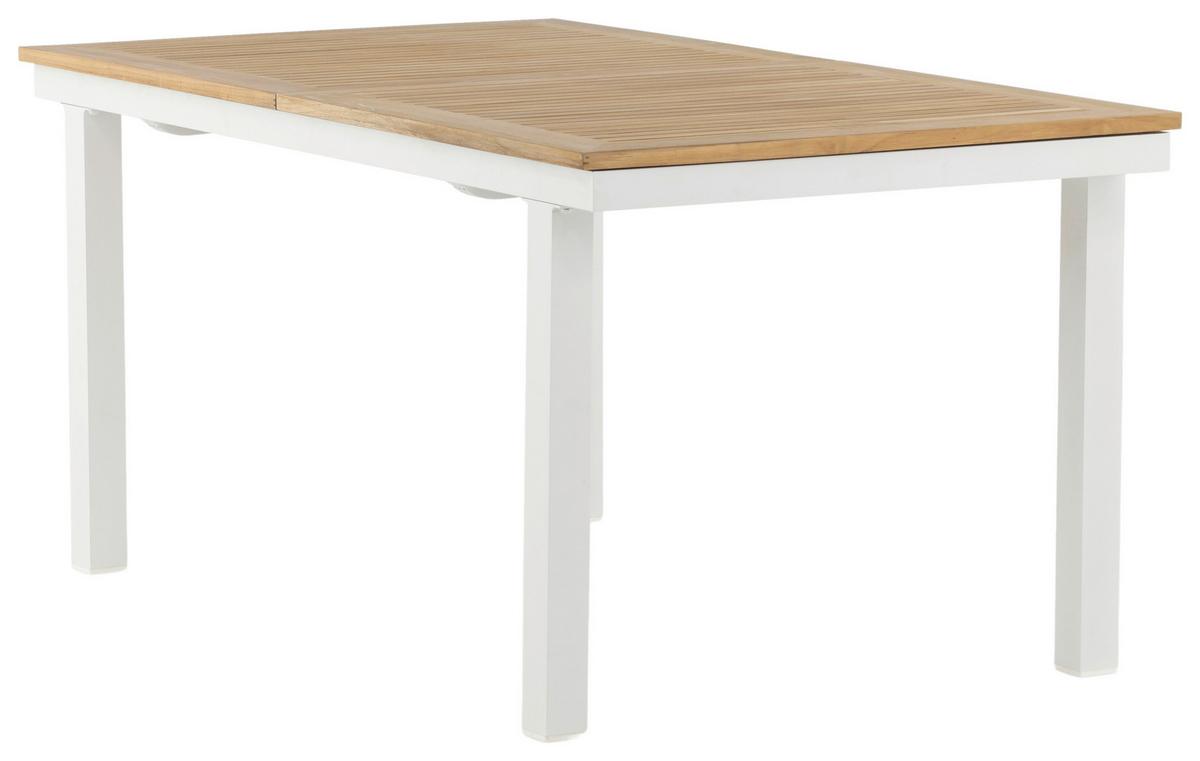 GARTENTISCH PANAMA - Weiß, KONVENTIONELL, Holz/Metall (160/90/75cm) - Gardenson