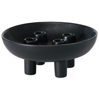 Gyertyatartó Hayden - fekete, Modern, kerámia (21/9cm)