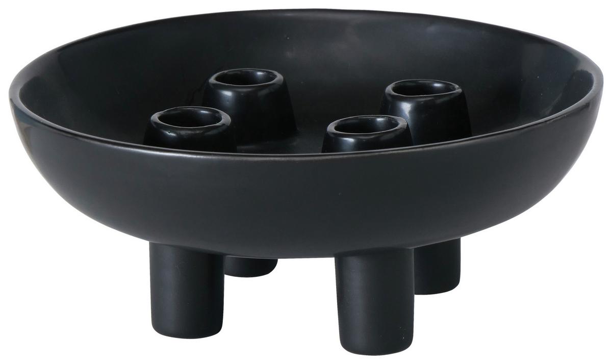 Gyertyatartó Hayden - fekete, Modern, kerámia (21/9cm)