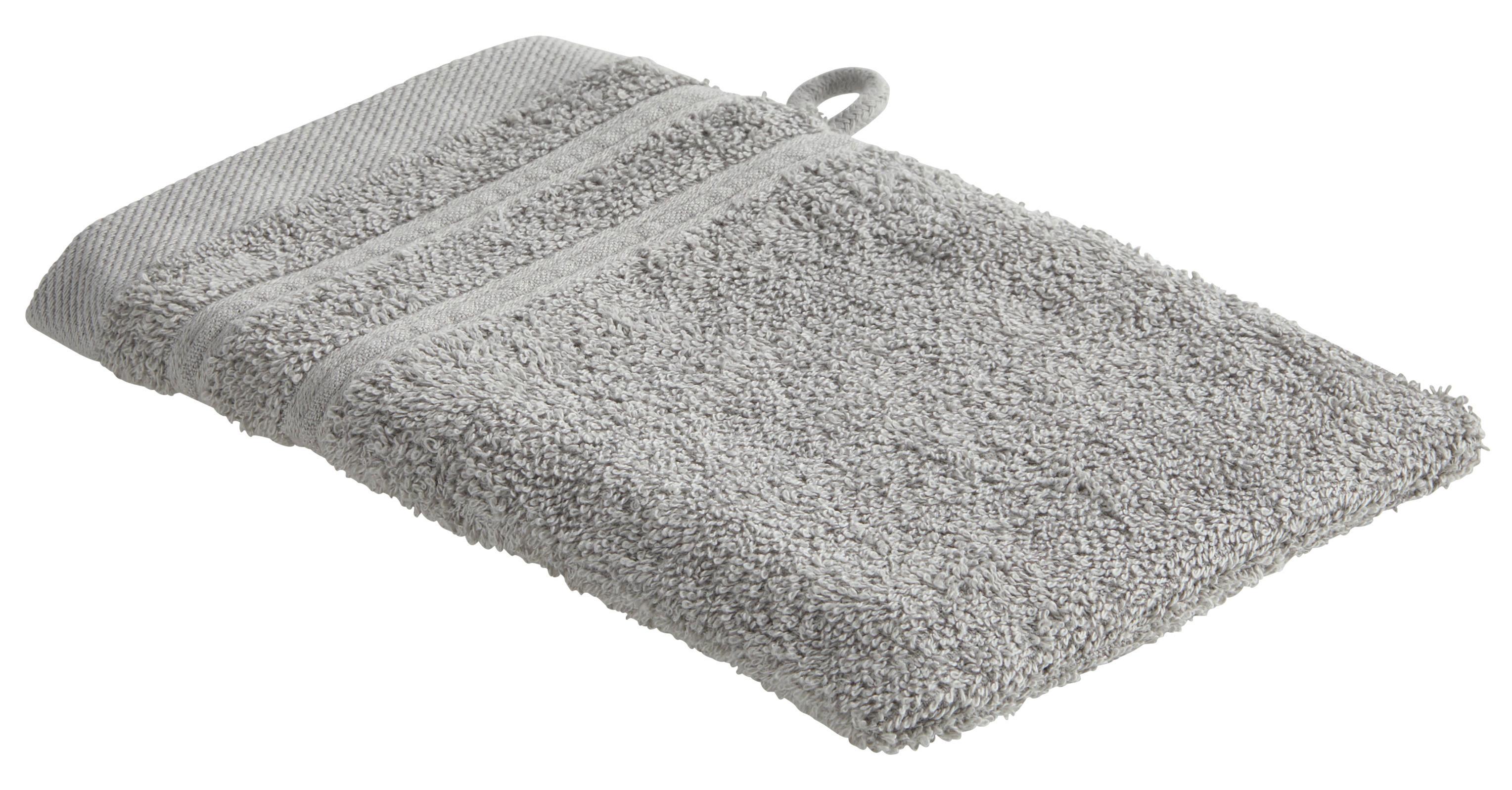 Waschhandschuh Melanie in Hellgrau - Hellgrau, Textil (16/21cm) - Modern Living