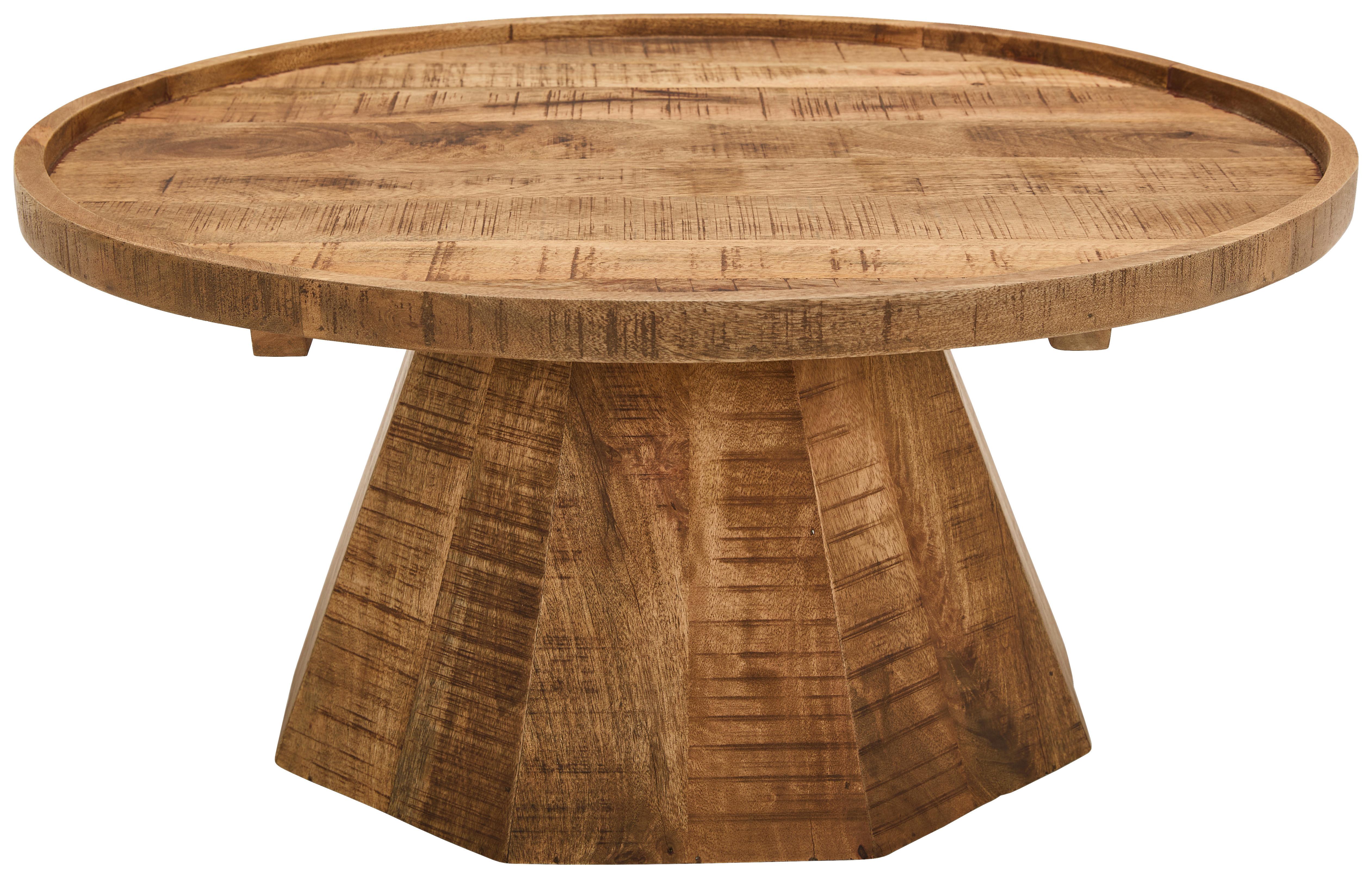 STOLIK KAWOWY BARAKO  -EXKLUSIV- - kolor naturalny, Design, drewno (80/80/40cm) - Carryhome