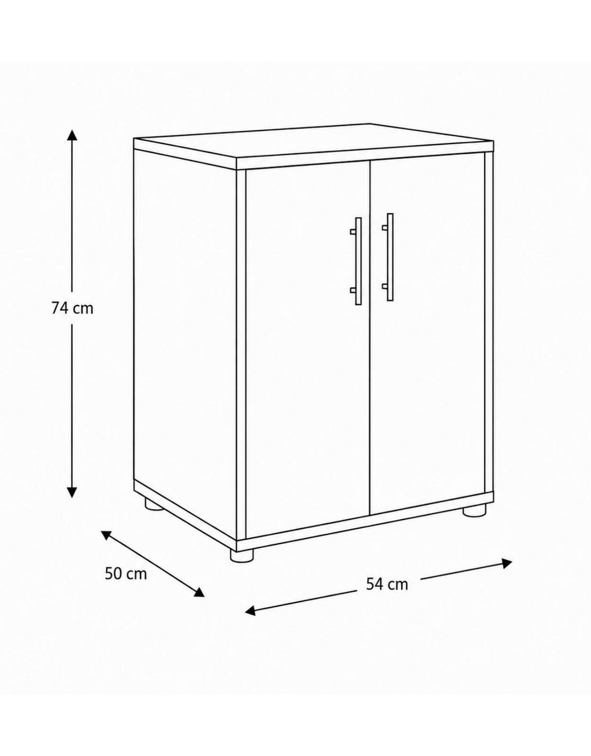 AKTENSCHRANK OFFICE EDITION - Eichefarben/Anthrazit, MODERN, Holzwerkstoff (54/74/50cm) - MID.YOU