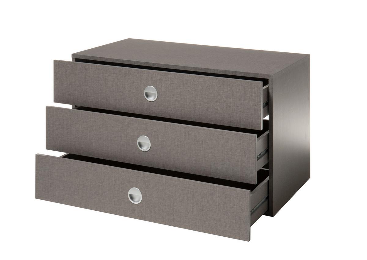 Schubkasteneinsatz Universal Grau - Grau, Holzwerkstoff (82,5/49/48,5cm) - Based