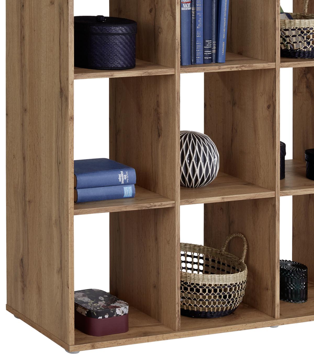 Térelválasztó Berni - tölgyfa színű, Modern, faalapú anyag (158/158/35cm)