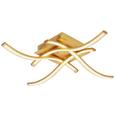 LED-Deckenleuchte Hermine max. 16 Watt - Goldfarben, KONVENTIONELL, Kunststoff (45/45cm) - Modern Living
