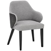 KRZESŁO Z PODŁOKIETNIKAMI LUNA - czarny/ciemnoszary, Lifestyle, tektura falista/drewno (54/80/58cm) - Livetastic