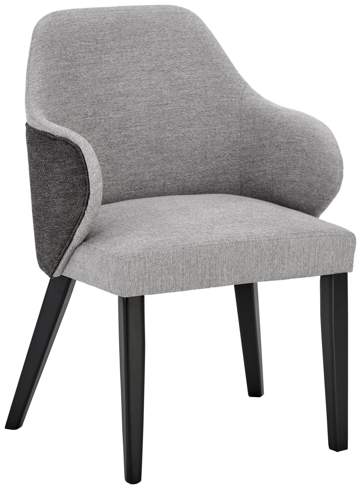 KRZESŁO Z PODŁOKIETNIKAMI LUNA - czarny/ciemnoszary, Lifestyle, tektura falista/drewno (54/80/58cm) - Livetastic