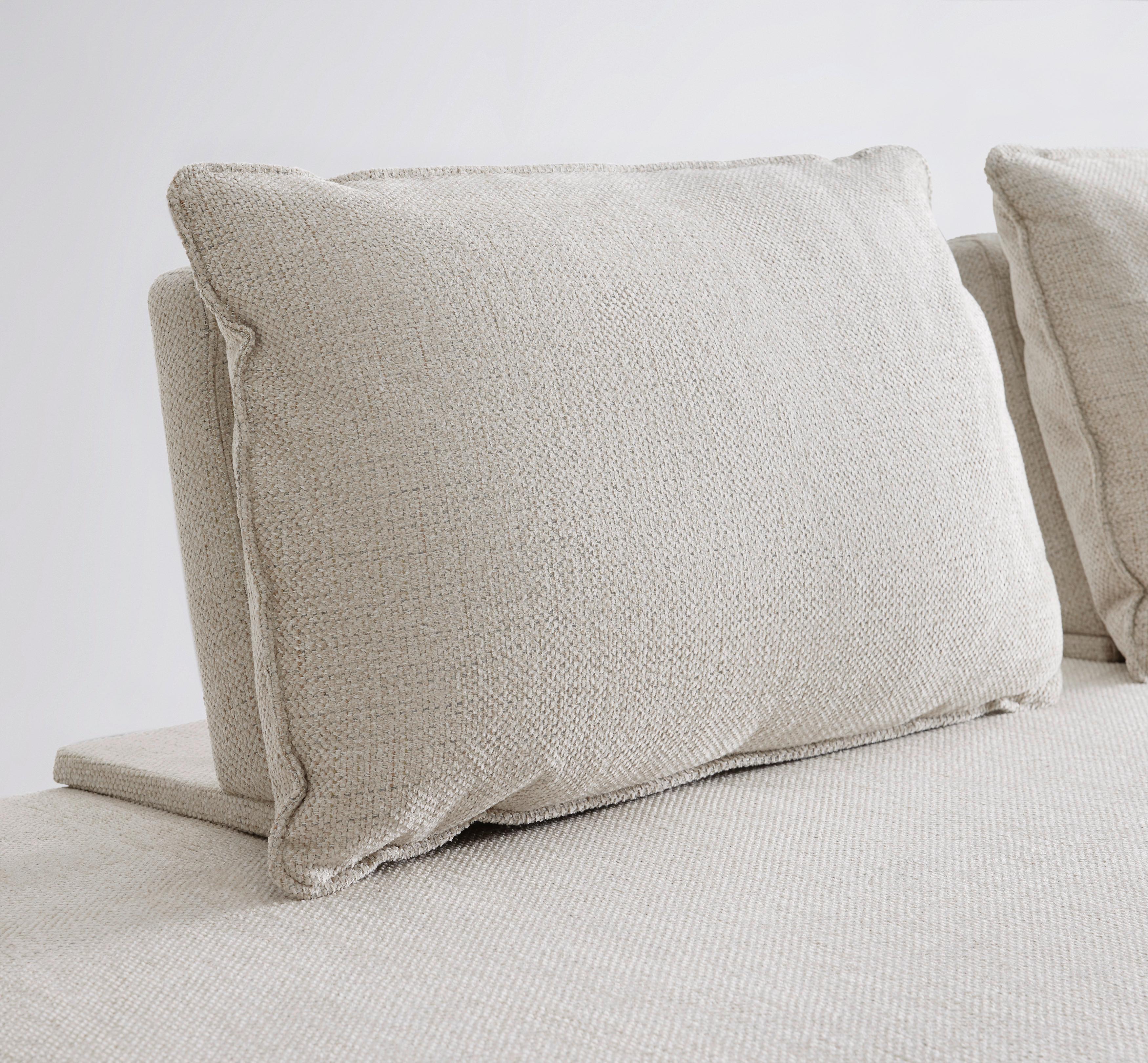 2-SITS SOFFA CHRISTINA - beige/valnötsfärgad, Modern, trämaterial/trä (215,5/87/106cm) - Bessagi Home