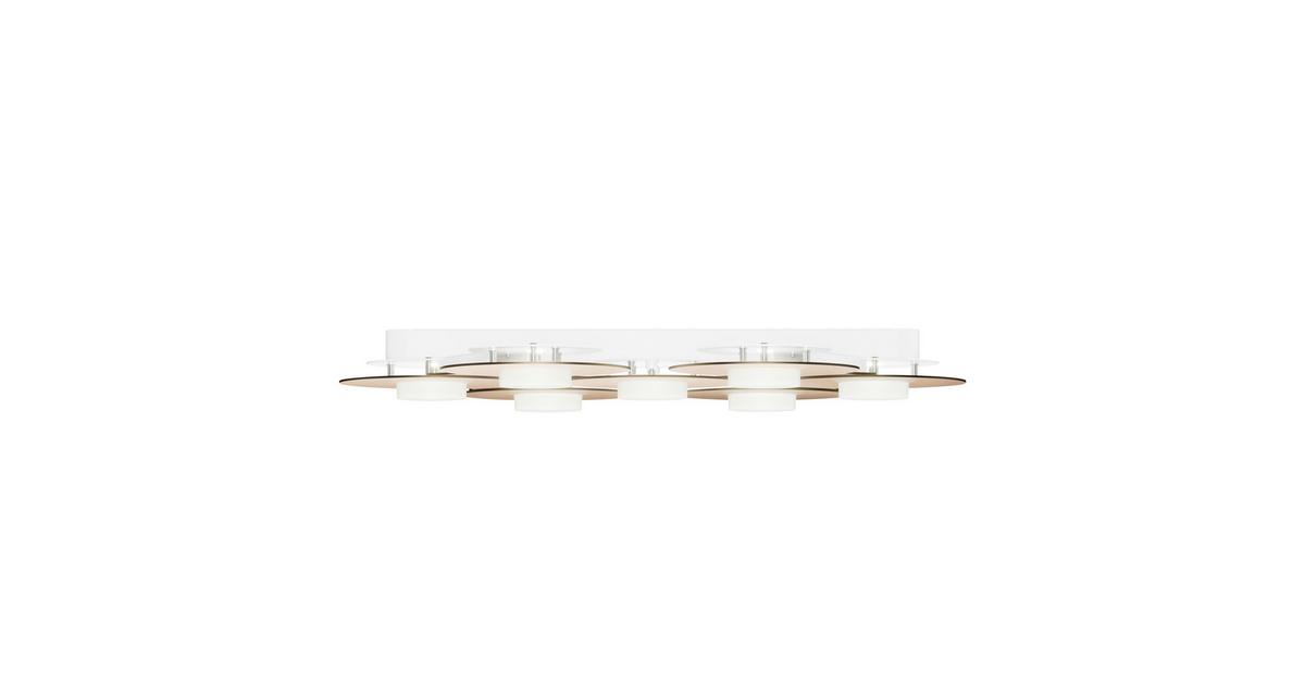 LAMPA SUFITOWA LED 77-830-090 LED DL DISC - kolor złoty/brązowy, Design, metal (57,7/52,2/6,6cm) - Grossmann