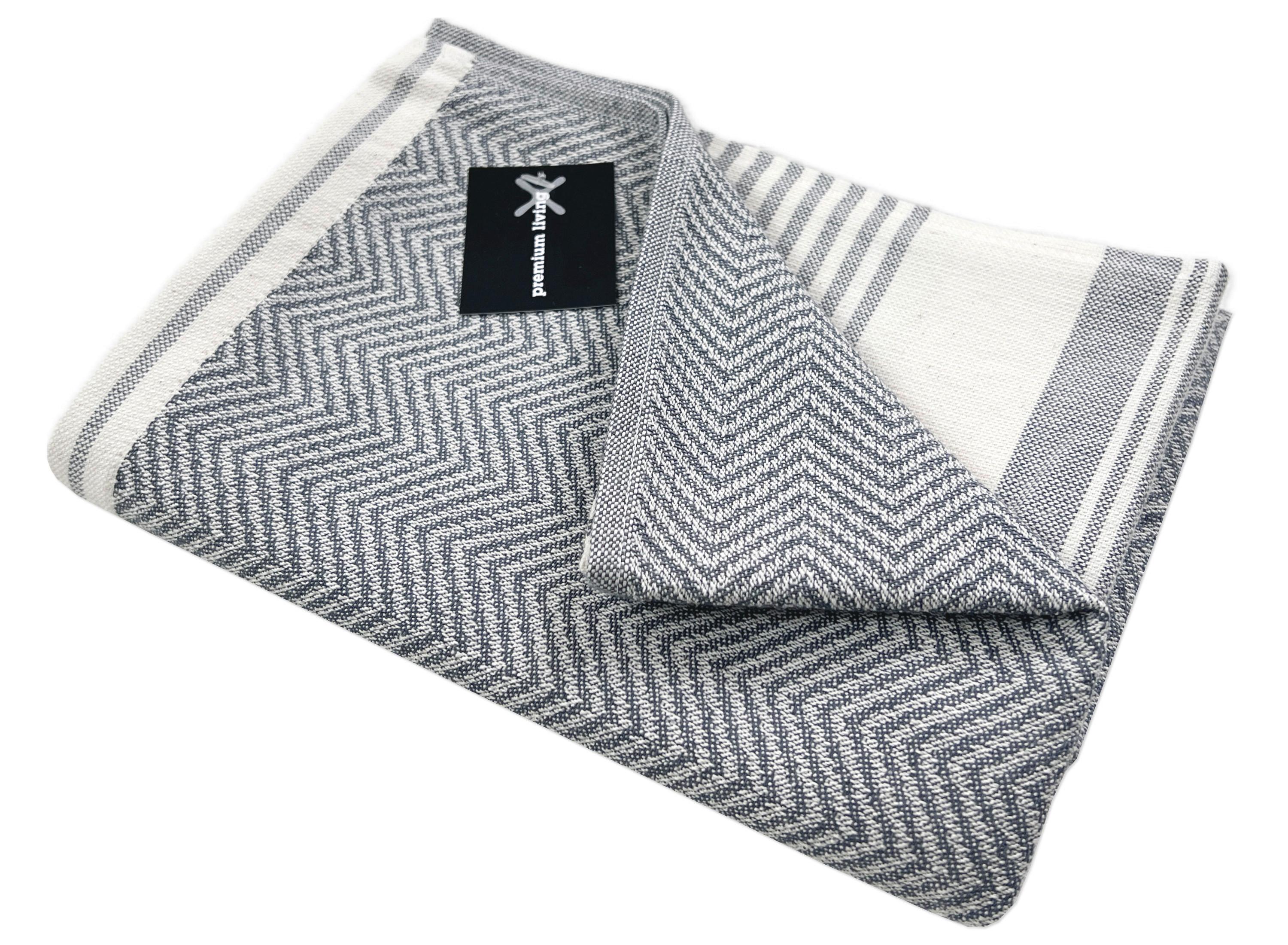 Geschirrtuch-Set Milo Hellgrau 2-teilig - Hellgrau, Textil (50/70cm) - Premium Living