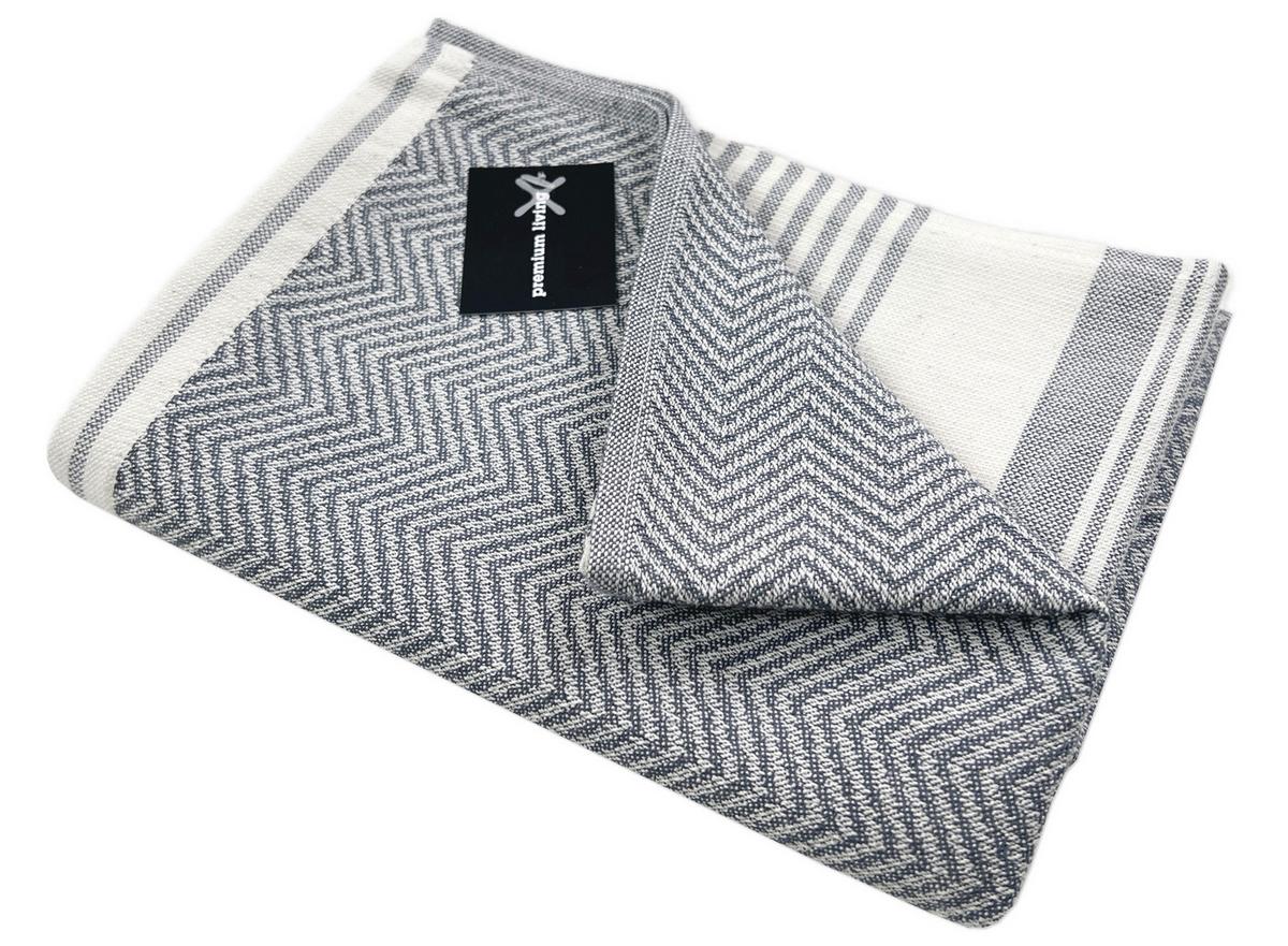 Geschirrtuch-Set Milo Hellgrau 2-teilig - Hellgrau, Textil (50/70cm) - Premium Living