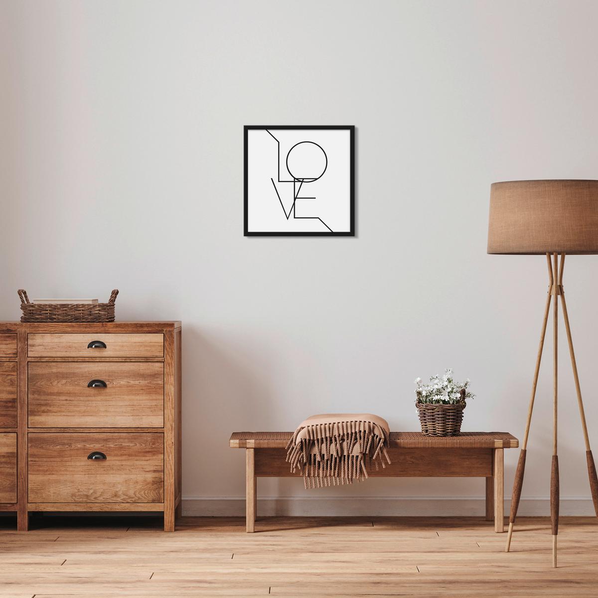 Kép Vous - fekete/fehér, faalapú anyag/papír (30/30cm) - Modern Living