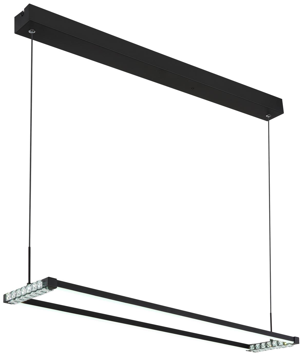 LED-HÄNGELEUCHTE 67164H - Klar/Weiss, Design, Kunststoff/Metall (102,5/20,6/150cm) - Globo
