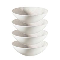 Schüsselset 935631 - Weiss/Lila, Basics, Keramik (23,5/7cm) - Mäser