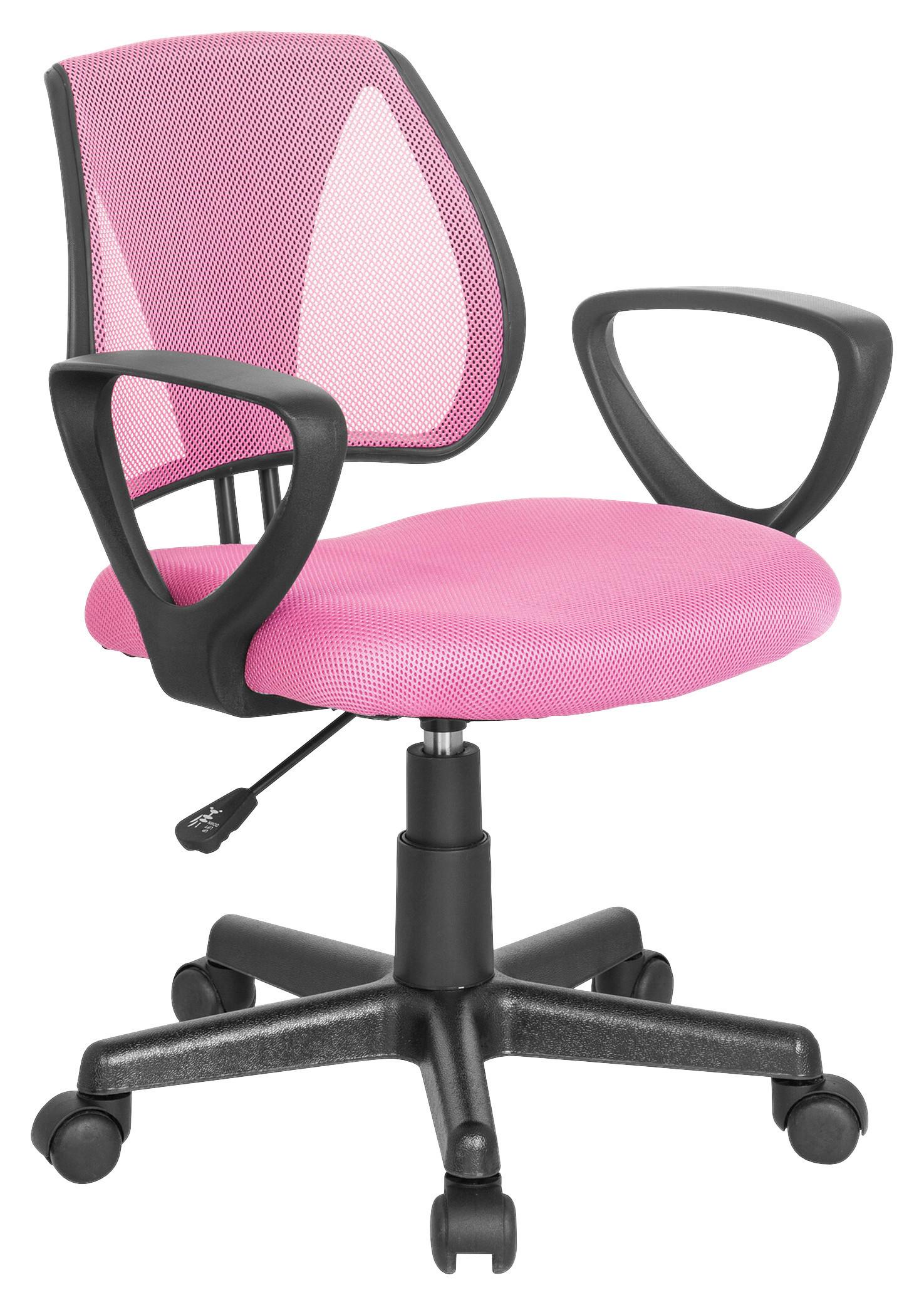 Juggenddrehstuhl Kiddy CD ca. 58x75-92x45 cm Pink - Pink/Schwarz, Basics, Kunststoff (58/75-92/45cm) - MID.YOU