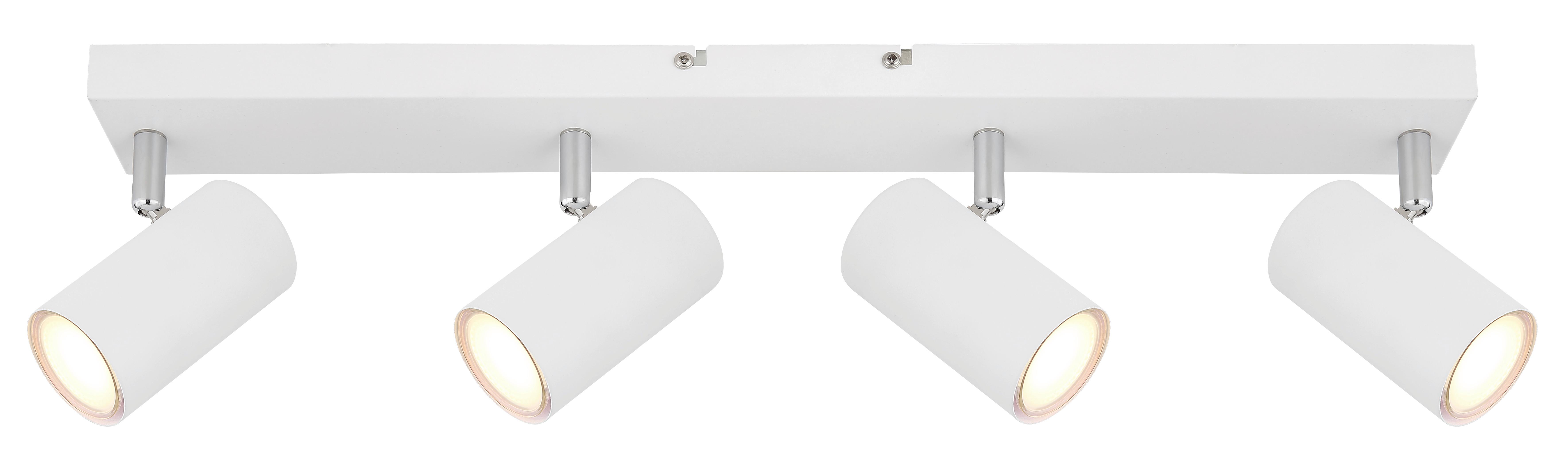 Reflektor Robby - bela, Design, kovina (56/6/12cm) - Globo