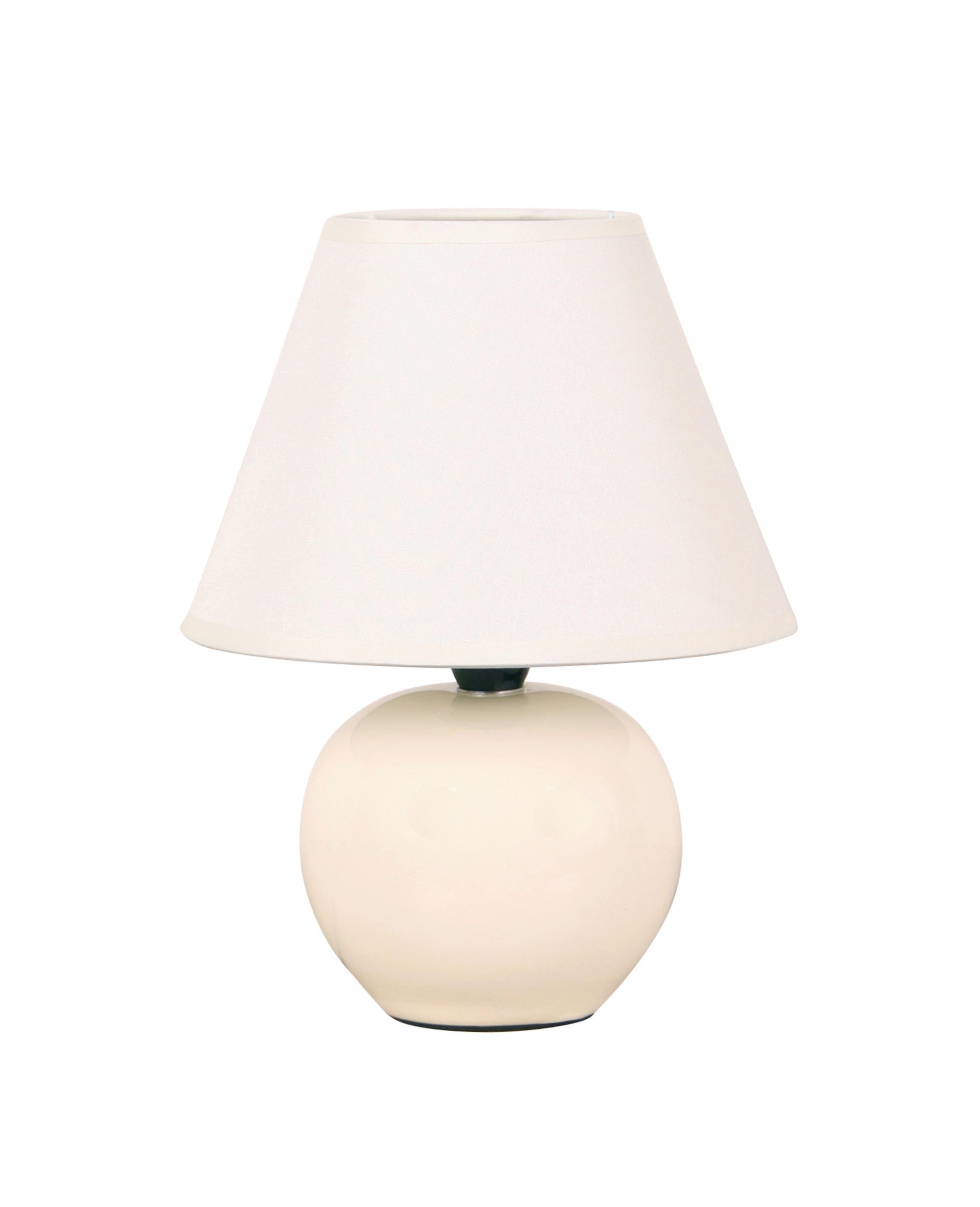 Tischleuchte Irma max. 40 Watt - Creme/Schwarz, Romantik / Landhaus, Keramik/Kunststoff (18/25cm) - Modern Living