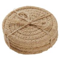 Untersetzerset Jute in Braun - Braun, Naturmaterialien (10.5cm)