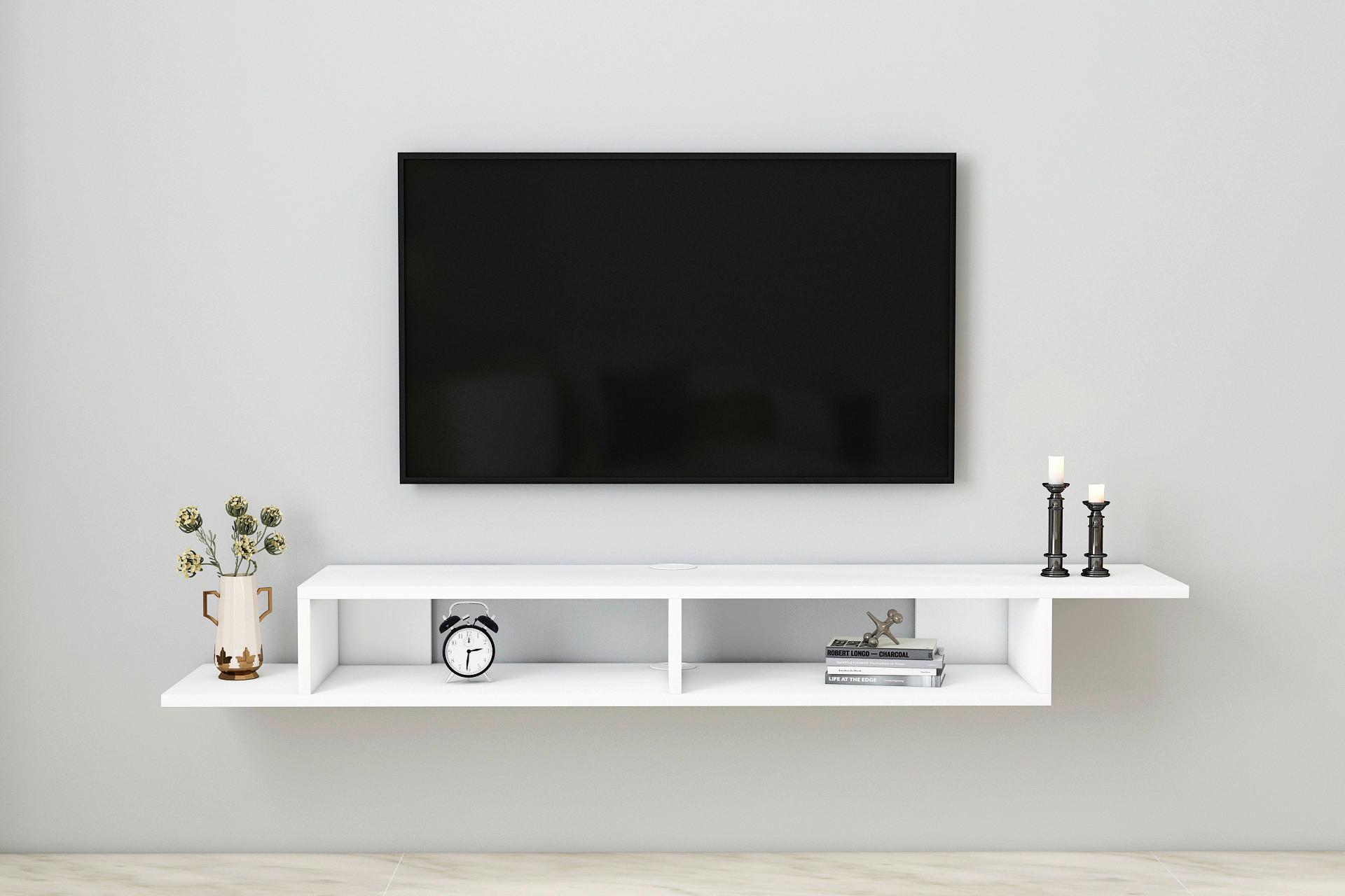 WANDBOARD ARTEMIS TV-WANDREGAL - Weiss, Design, Holzwerkstoff (149/16,4/29,6cm) - Livetastic
