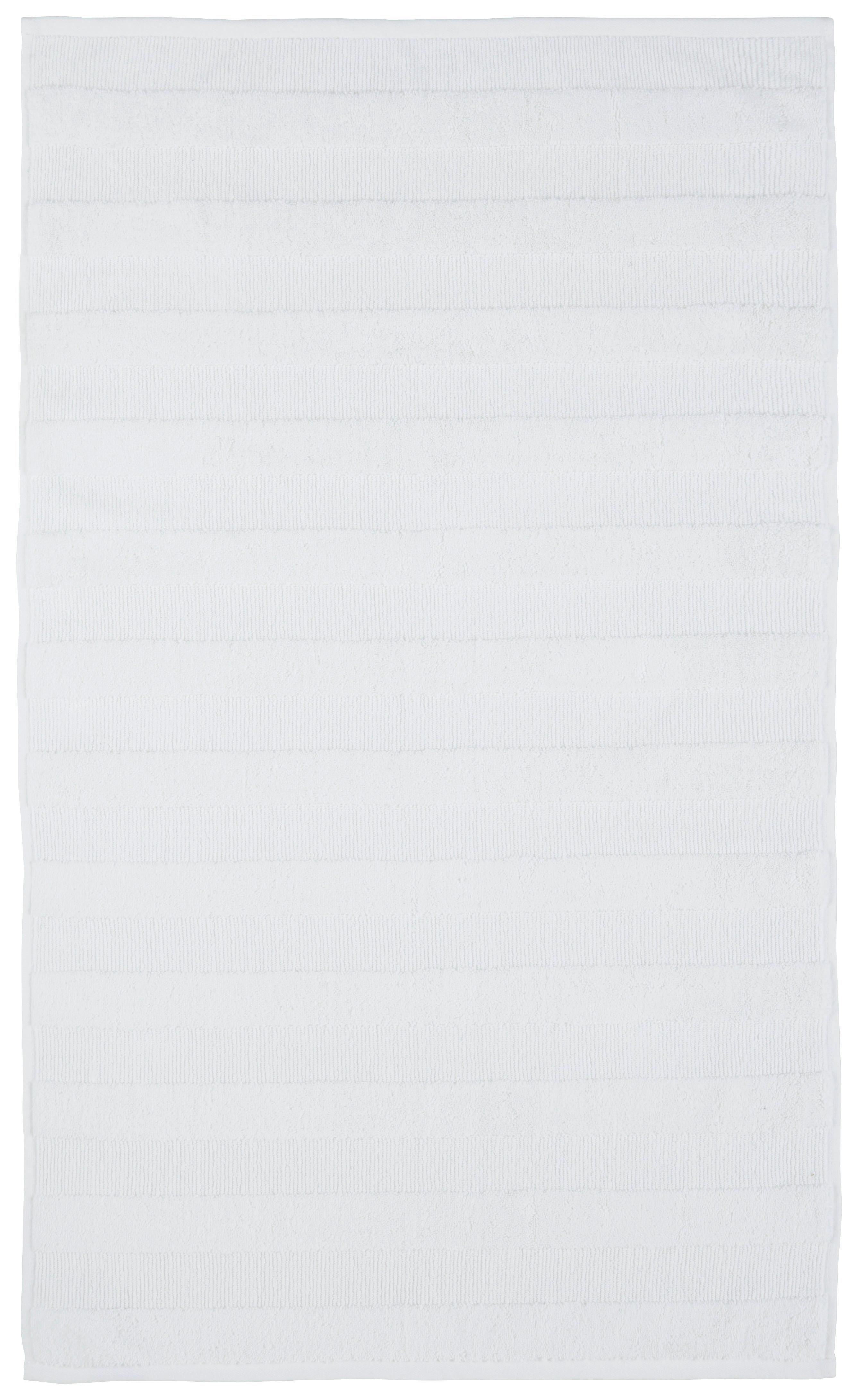Badematte Chris in Weiß ca. 60x100cm - Weiß, Textil (60/100cm) - Premium Living
