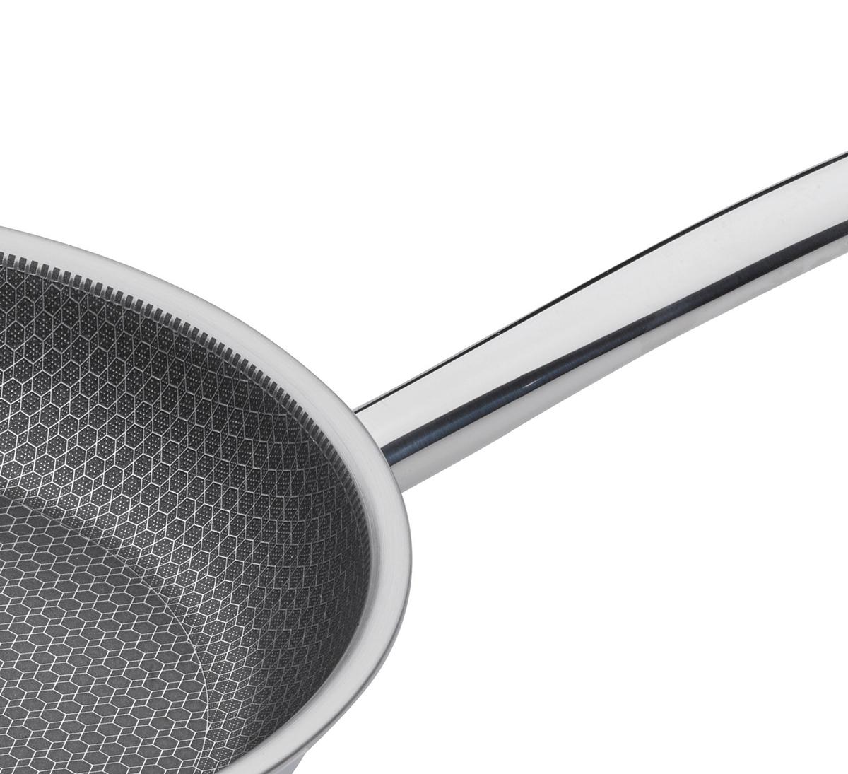 PATELNIA DO SMAŻENIA 1481946028 - kolor srebrny, Basics, metal (28cm) - Spring