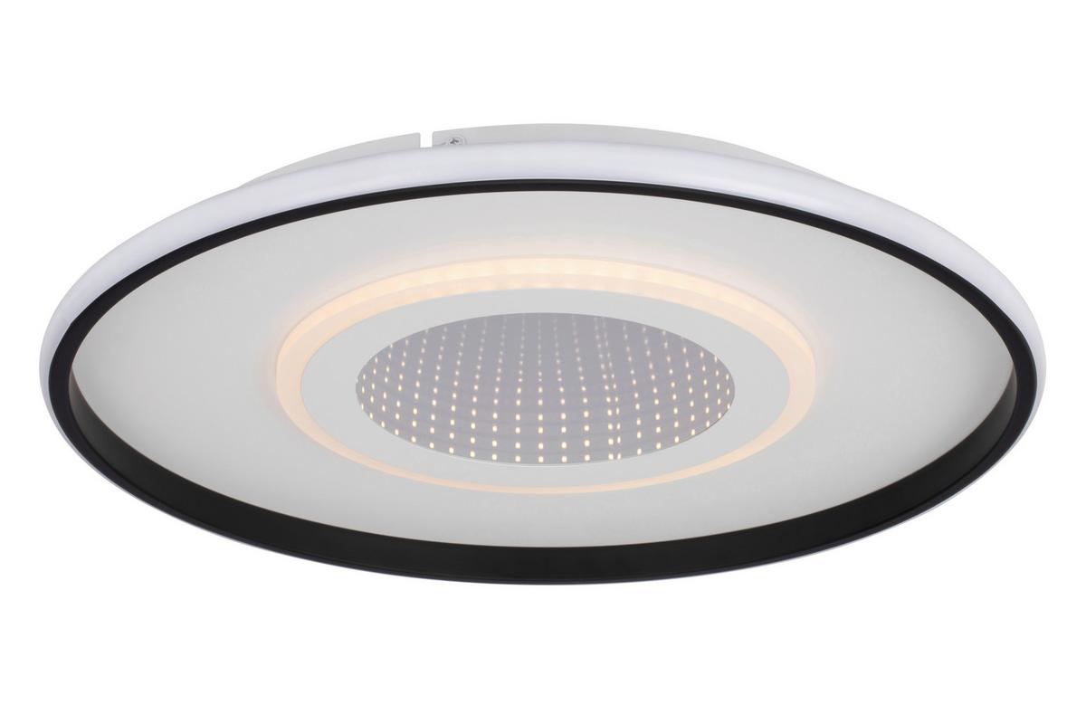 LAMPA SUFITOWA LED SALFORD *SBN* - czarny/biały, Trend, tworzywo sztuczne/metal (50/5,5cm) - Novel