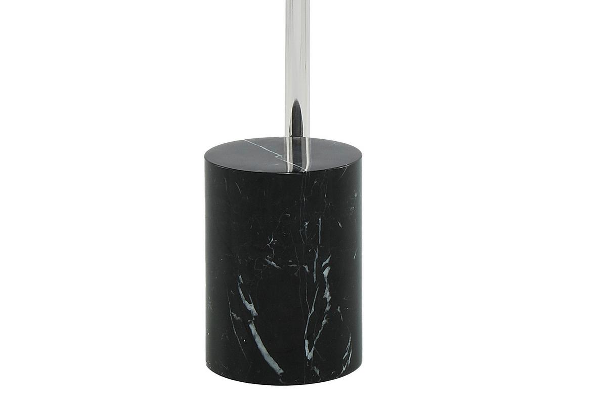Beistelltisch Rosario 525 Silber / Schwarz - Silberfarben/Schwarz, Design, Glas/Stein (44/44/50cm) - Kayoom