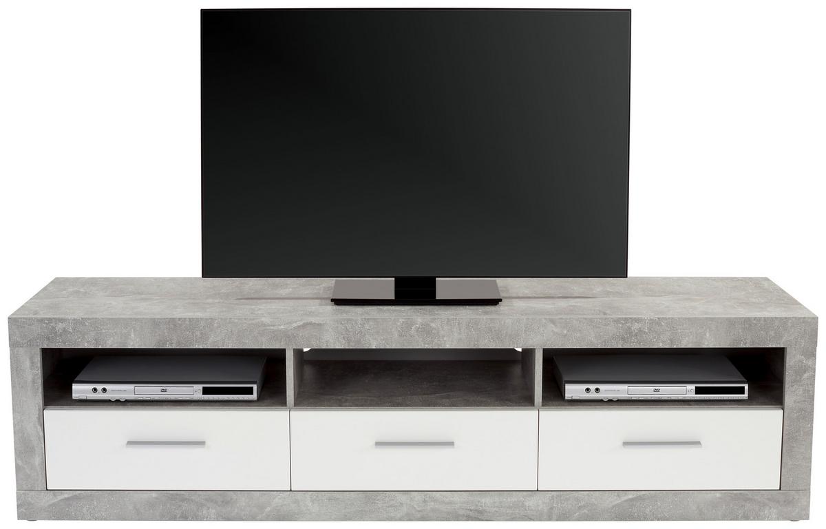 Tv Komoda Malta - bijela/siva, Moderno, drvni materijal/plastika (185/50/42cm) - Modern Living