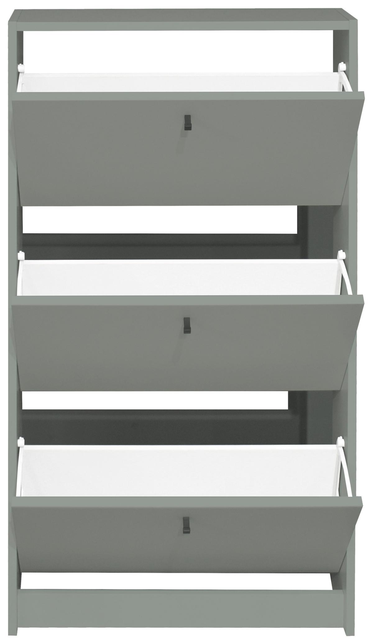 SZAFKA UCHYLNA NA BUTY FLAP - zielony/czarny, Design, materiał drewnopochodny/metal (60/104/16cm) - Xora
