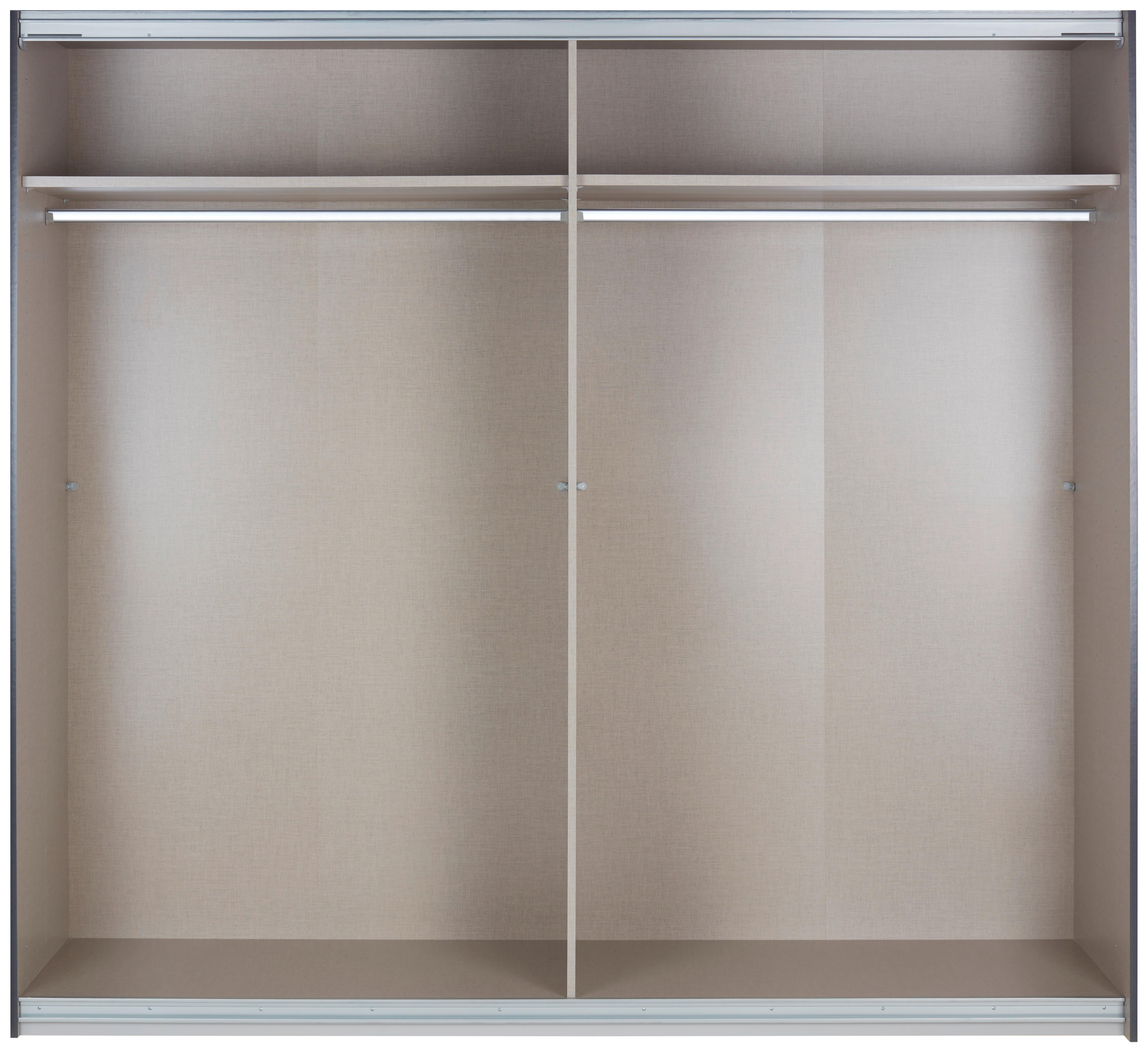 DULAP USI CULISANTE FELDKIRCH - gri închis/gri lucios intens, Modern, sticlă/material pe bază de lemn (225/210/62cm)