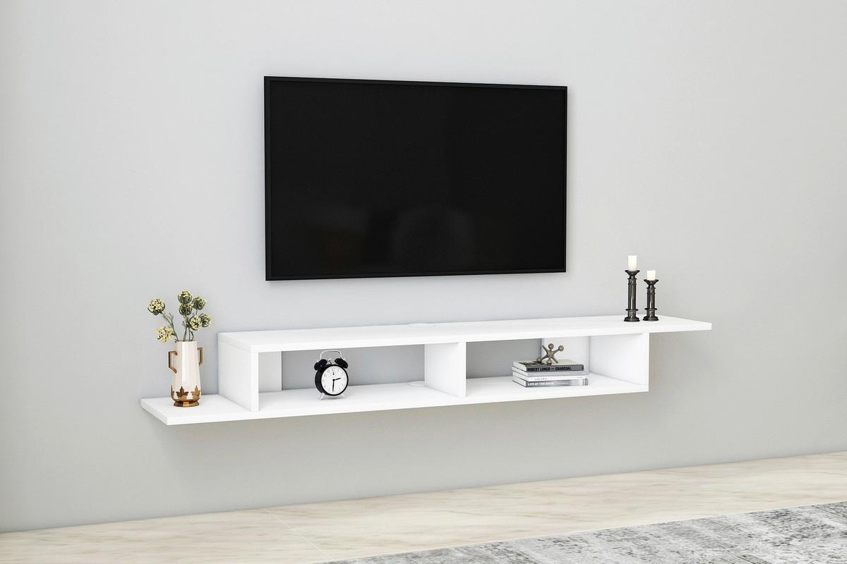WANDBOARD ARTEMIS TV-WANDREGAL - Weiss, Design, Holzwerkstoff (149/16,4/29,6cm) - Livetastic