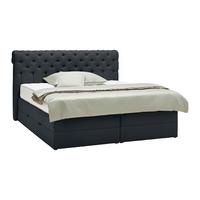 Boxspringbett Belano Schwarz ca. 180x200cm - Schwarz, Konventionell, Holz/Holzwerkstoff (180/200cm) - Premium Living