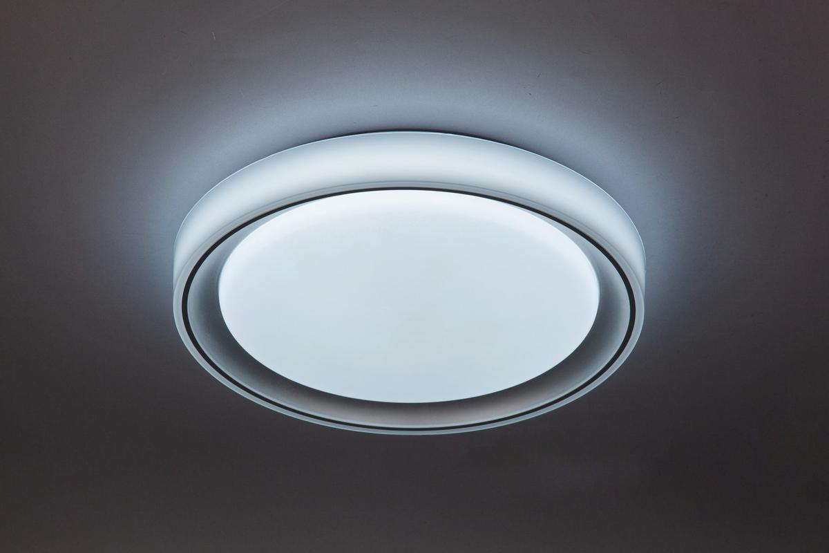 LAMPA SUFITOWA LED ROCHESTER *SBN* - biały, Basics, tworzywo sztuczne/metal (40/7,53cm) - Novel
