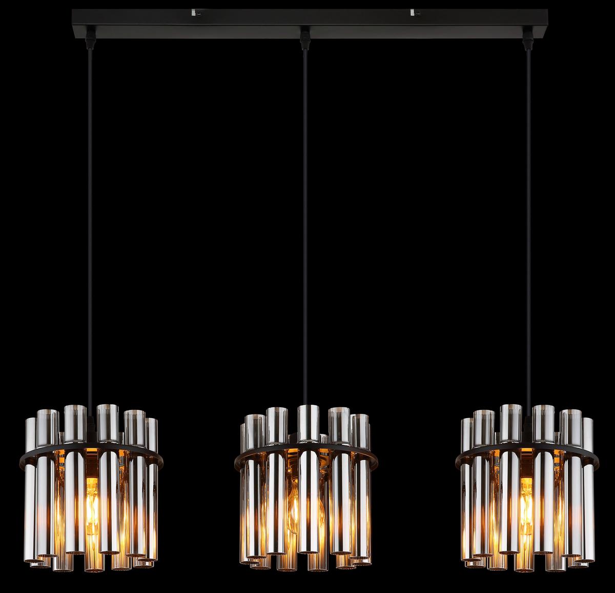 Viseća Svjetiljka Gorley Ii - siva/crna, Design, staklo/metal (80/20/120cm) - Globo